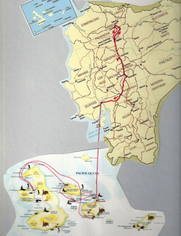 Route durch Equador